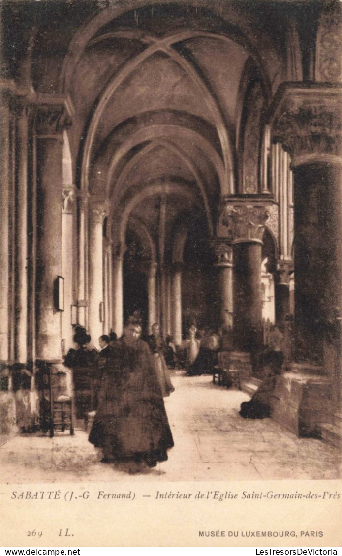 FRANCE - Paris - Sabatté (J-G Fernand) - Intérieur De L'Eglise Saint-Germain-des-Prés - Animé - Carte Postale Ancienne - Chiese