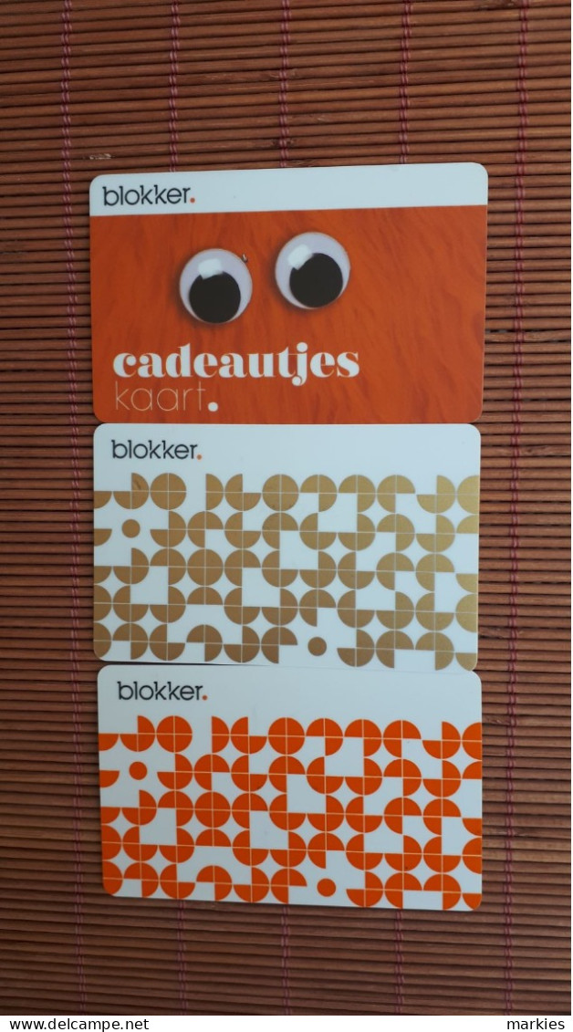 Gift 3 Cards Blokker (Mint,Neuve)2 Scans Only For Collectors No Vallue  Rare - Unknown Origin