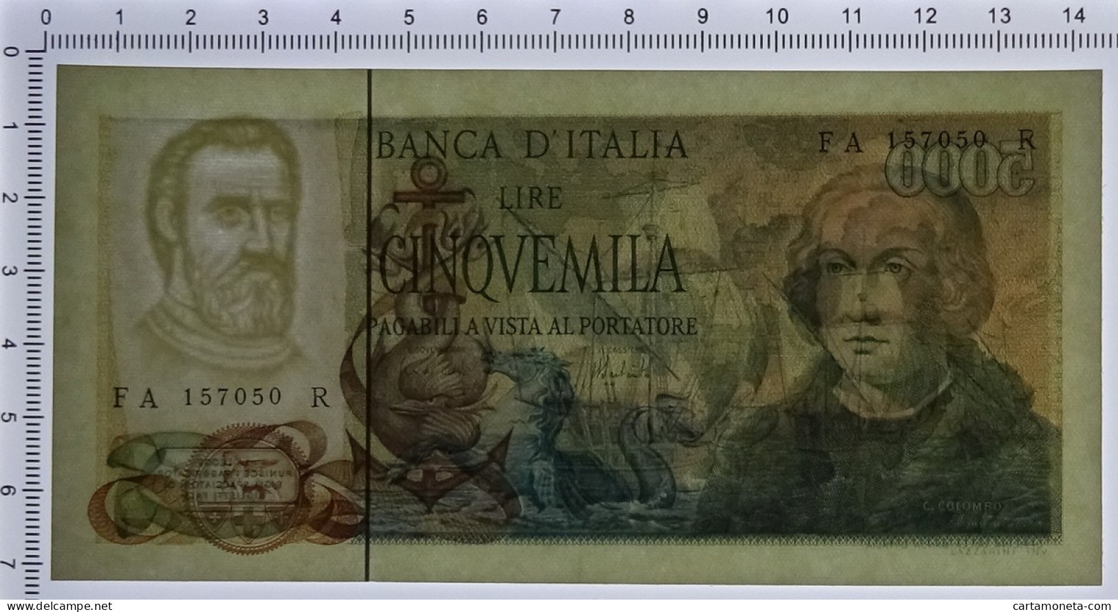 5000 LIRE CRISTOFORO COLOMBO II TIPO 11/04/1973 SPL+ - Altri & Non Classificati