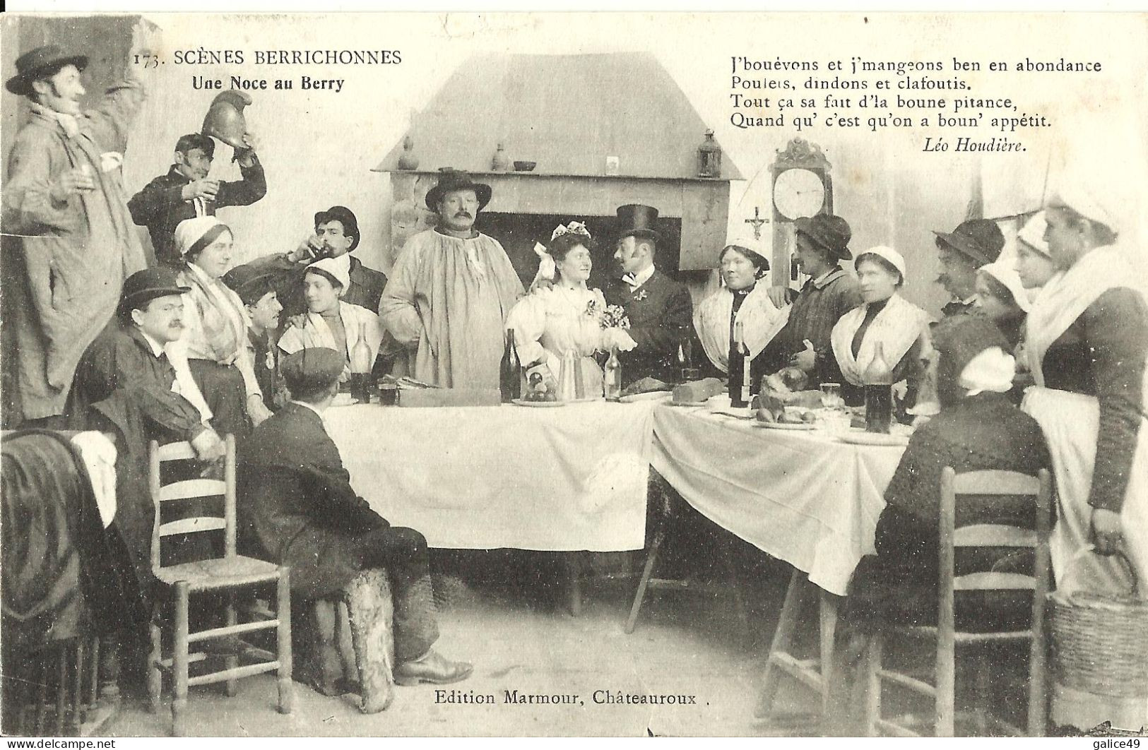 1094 CPA Scène Bérichonne - Une Noce En Berry ( Costume - Folklore ) - - Noces