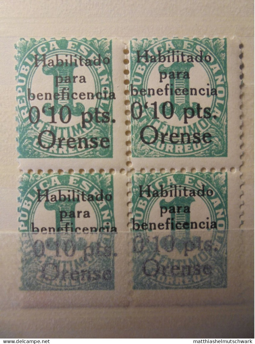 Spanien/Spanischer Bürgerkrieg/Lokalausgaben/1936-1939 Einzelmarken, Sätze, Viererblöcke, u.a.