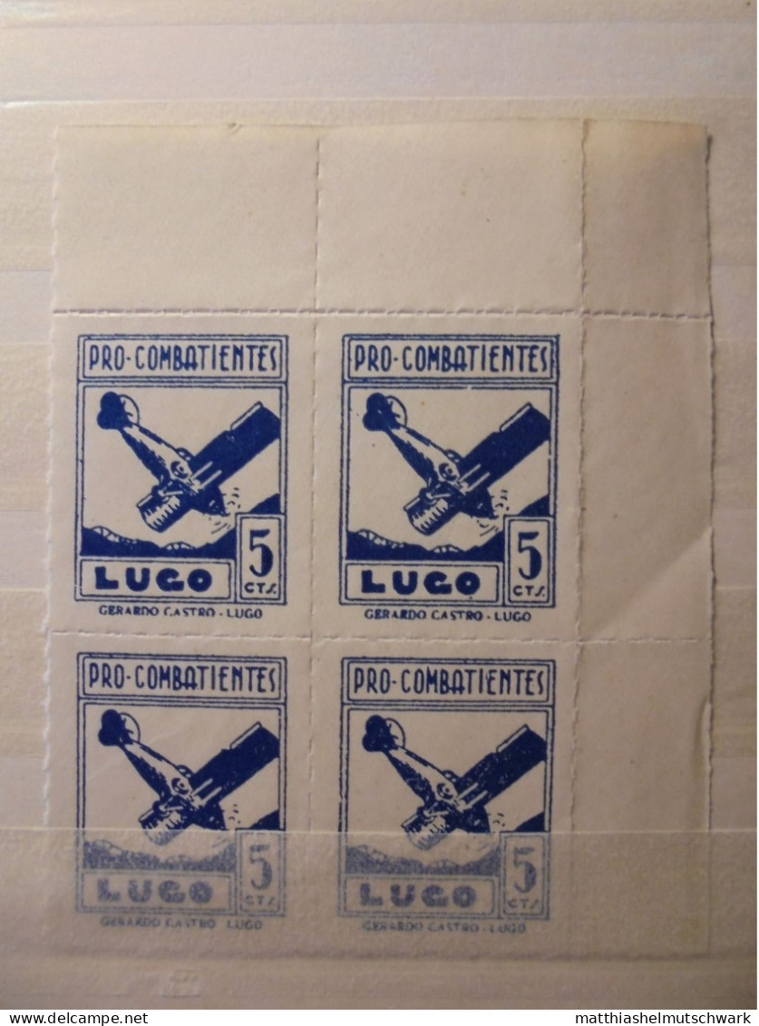Spanien/Spanischer Bürgerkrieg/Lokalausgaben/1936-1939 Einzelmarken, Sätze, Viererblöcke, u.a.