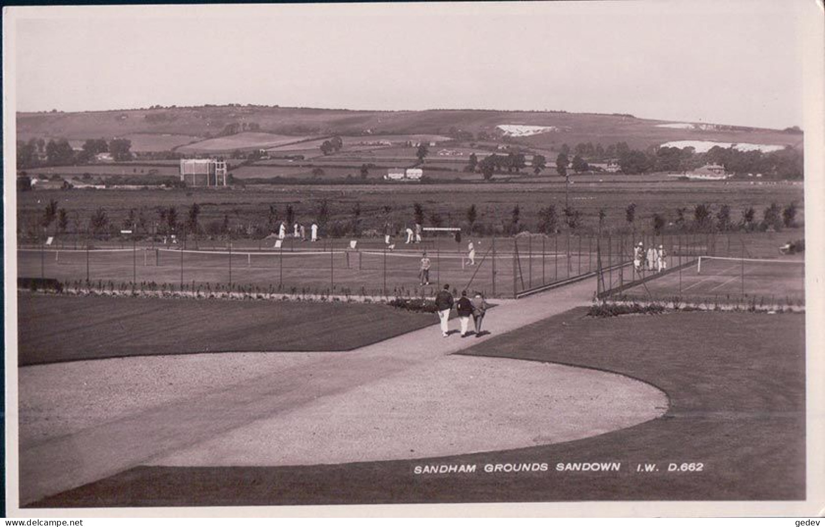 Angleterre, Isle Of Wight, Sandham Grounds Sandown, Courts De Tennis (662) - Sandown