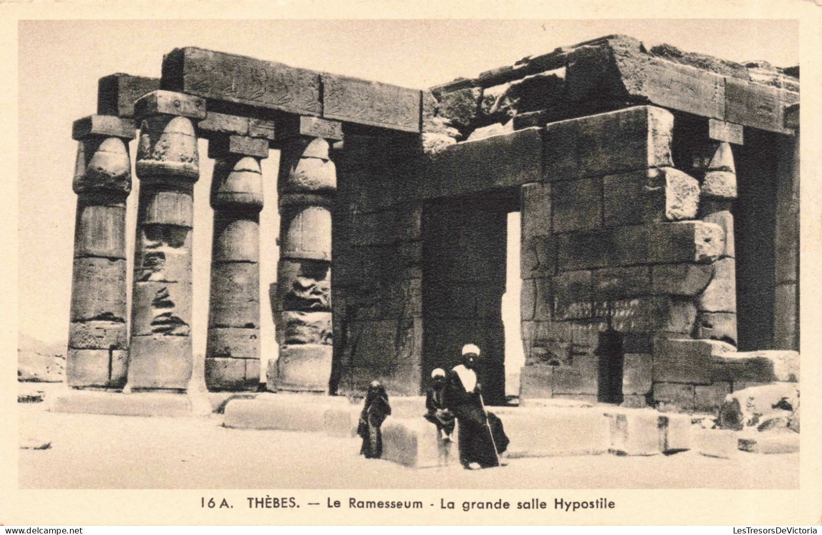 GRECE - Thèbes - Le Ramesseum - La Grande Salle Hypostile - Animé - Carte Postale Ancienne - Grèce