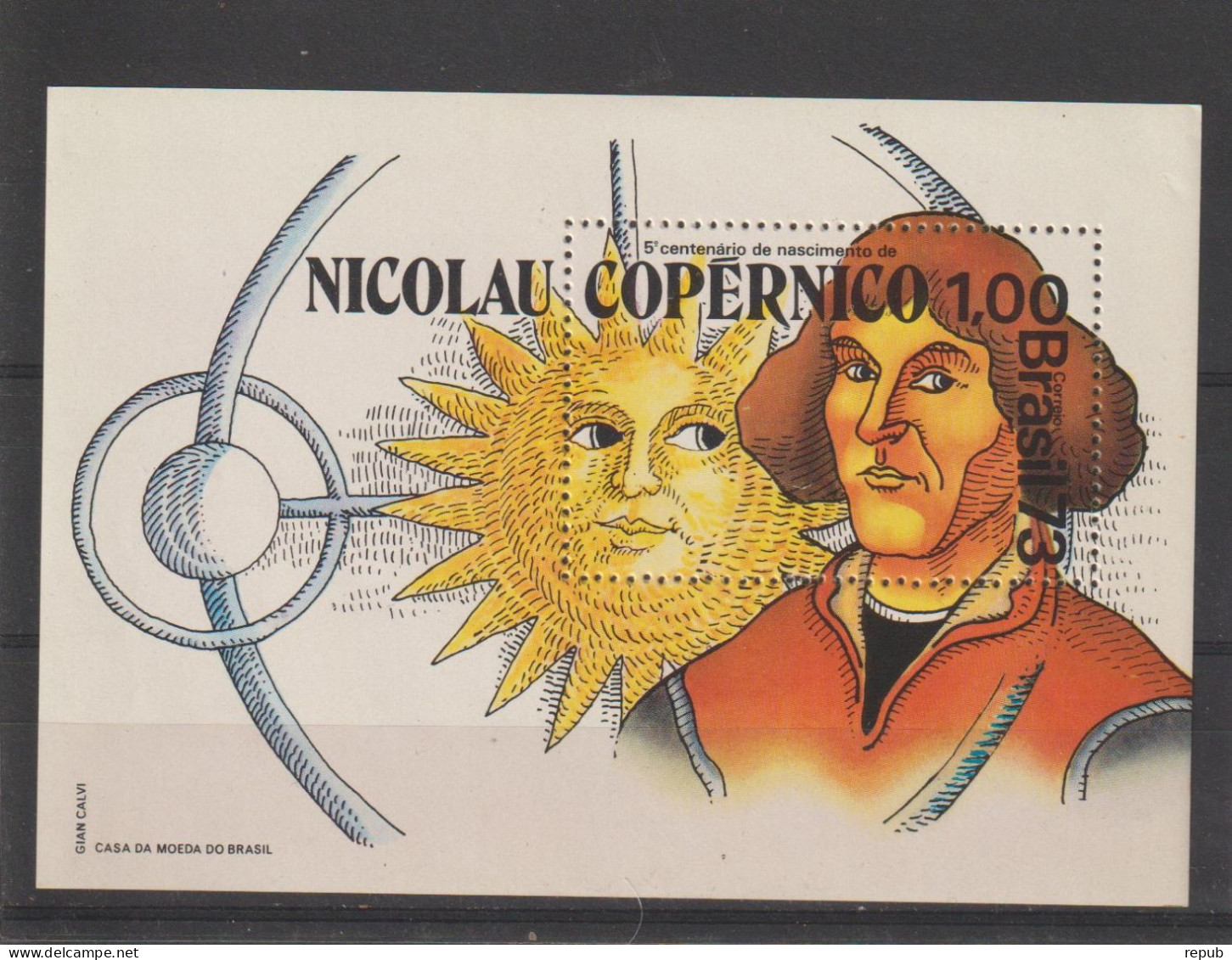Brésil 1973 N Copernic BF 32 ** MNH - Blokken & Velletjes
