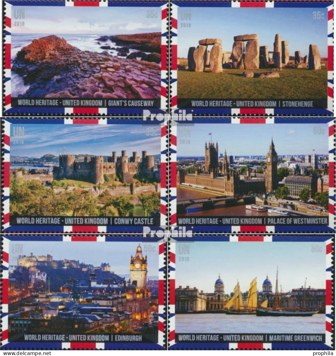 UNO - New York 1666-1671 (kompl.Ausg.) Postfrisch 2018 UNESCO Welterbe - Nuevos