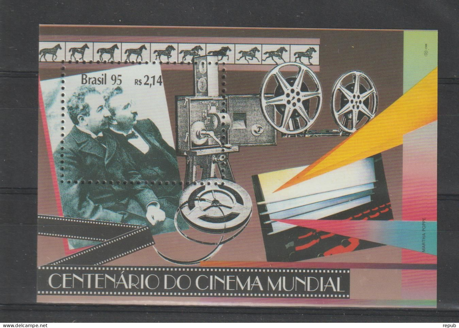 Brésil 1995 Centenaire Du Cinéma BF 96 ** MNH - Blocks & Kleinbögen