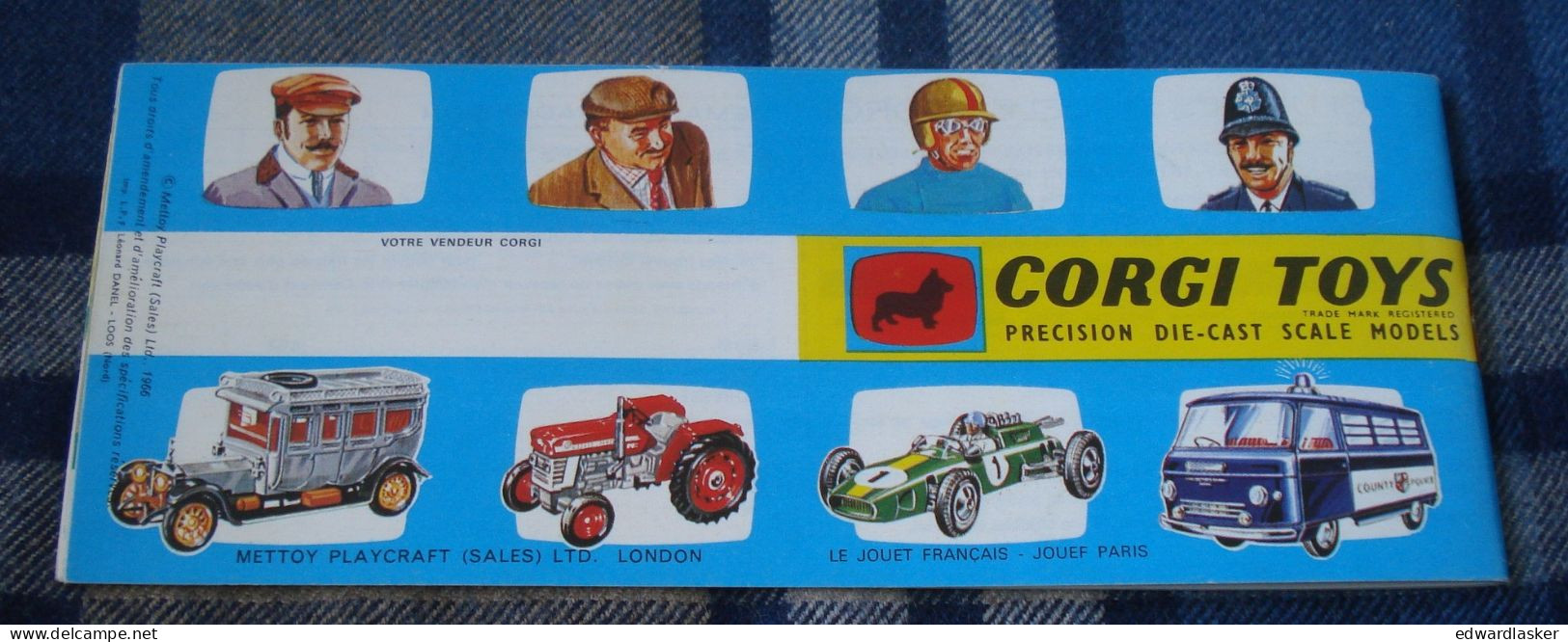 Catalogue CORGI TOYS 1966 - Voitures Miniatures - Batman, The Avengers, James Bond, Etc - France - Catalogues & Prospectus