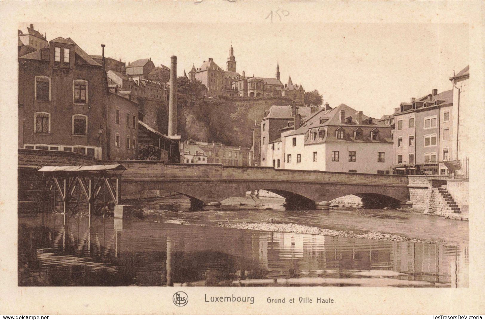 Luxembourg - Luxembourg - Grund Et Ville Haute - Pont - Village - église - Carte Postale Ancienne - Luxemburg - Town