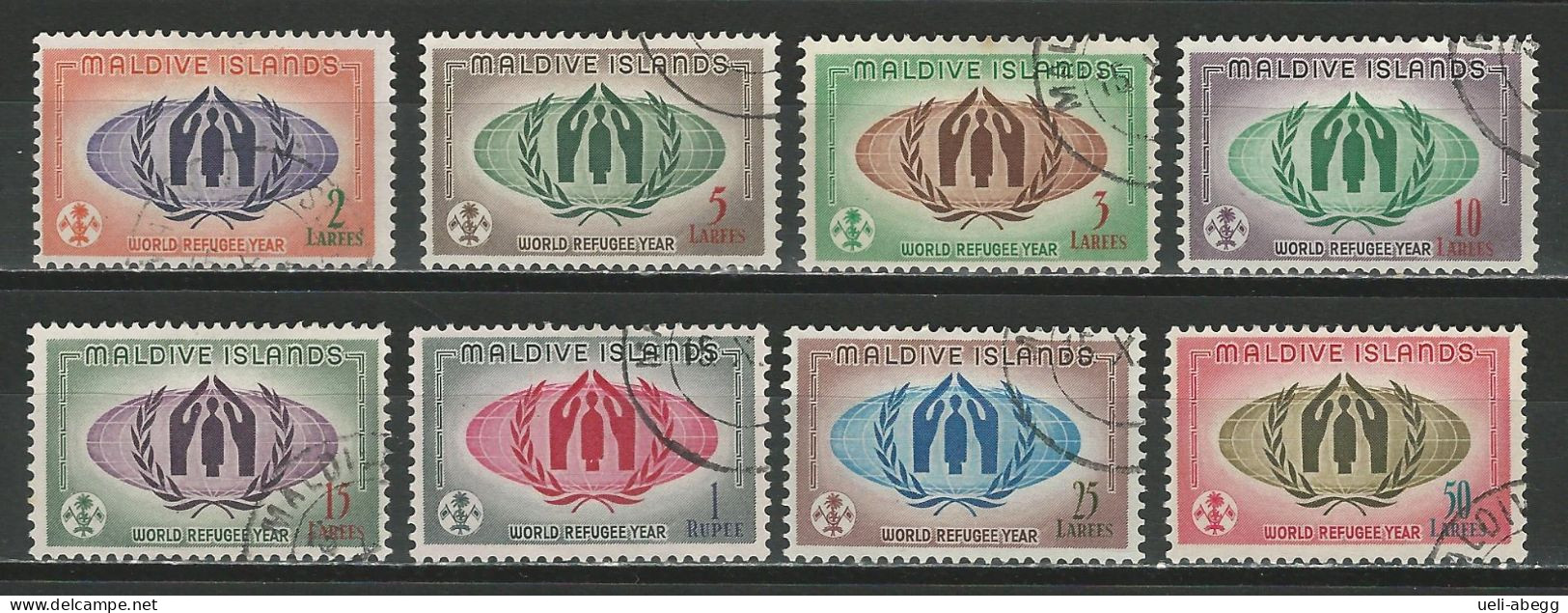 Maldive Islands SG 62-69, Mi 61-68 O Used - Maldives (...-1965)