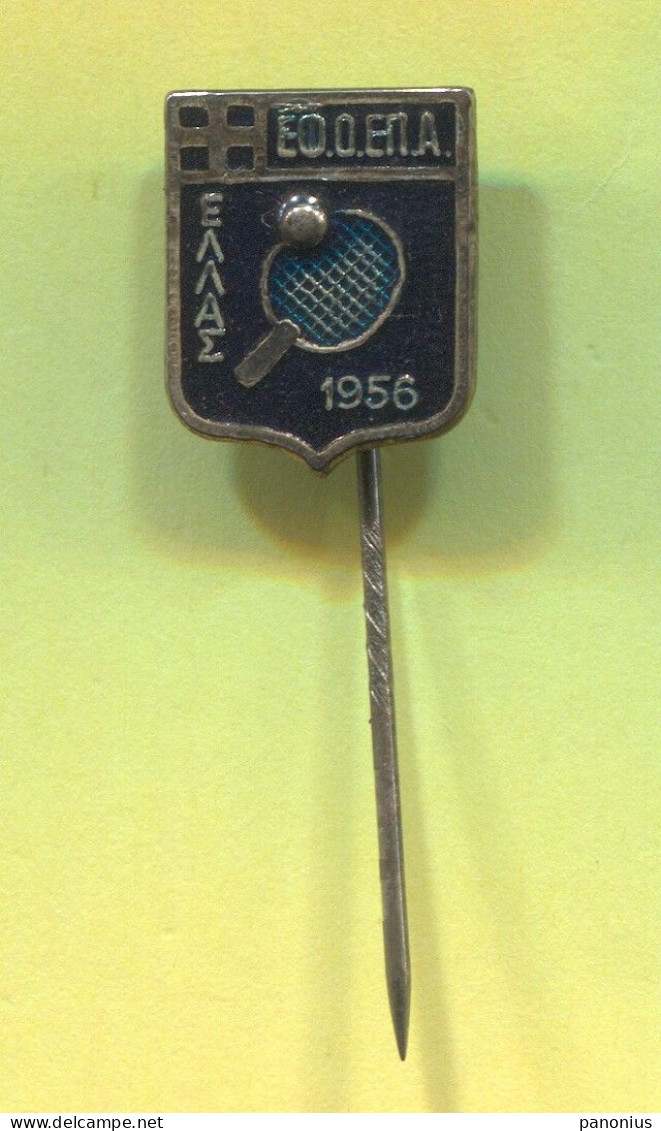 Table Tennis / Tenis Di Tavolo / Ping Pong - Greece Association Federation, Vintage Pin Badge Abzeichen - Table Tennis