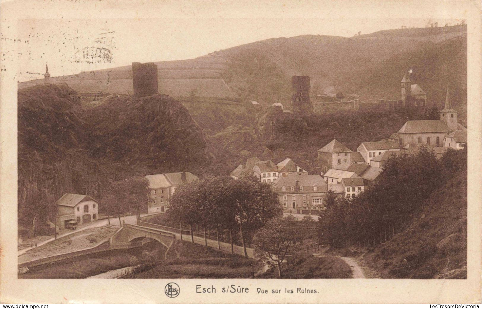 Luxembourg - Wiltz - Esch Sur Sûre - Vue Sur Les Ruines - Château - Carte Postale Ancienne - Wiltz