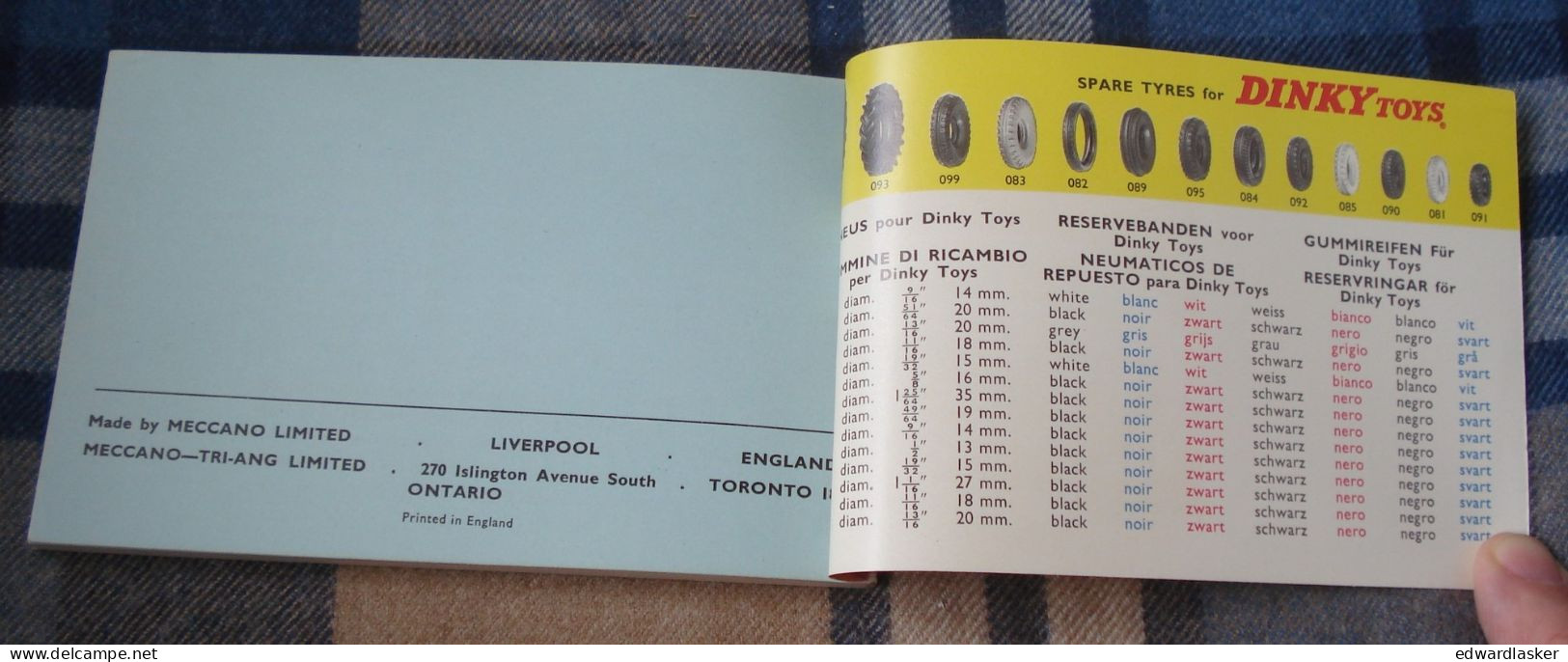 Catalogue Original DINKY TOYS 1966 - 1e édition - Voitures Miniatures - Canada - Catalogues