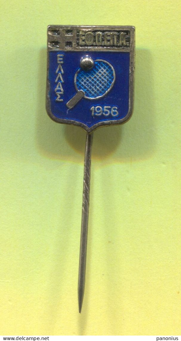 Table Tennis / Tenis Di Tavolo / Ping Pong - Greece Association Federation, Vintage Pin Badge Abzeichen - Tenis De Mesa