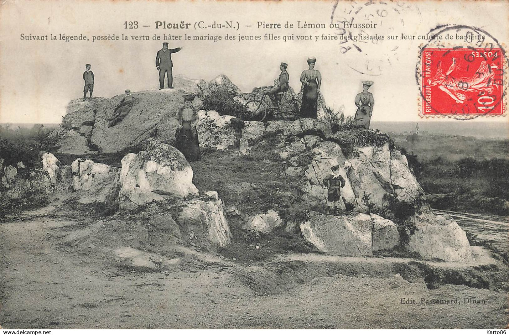 Plouër * Pierre De Lémon Ou Erussoir * Monolithe Dolmen Menhir * Villageois - Plouër-sur-Rance