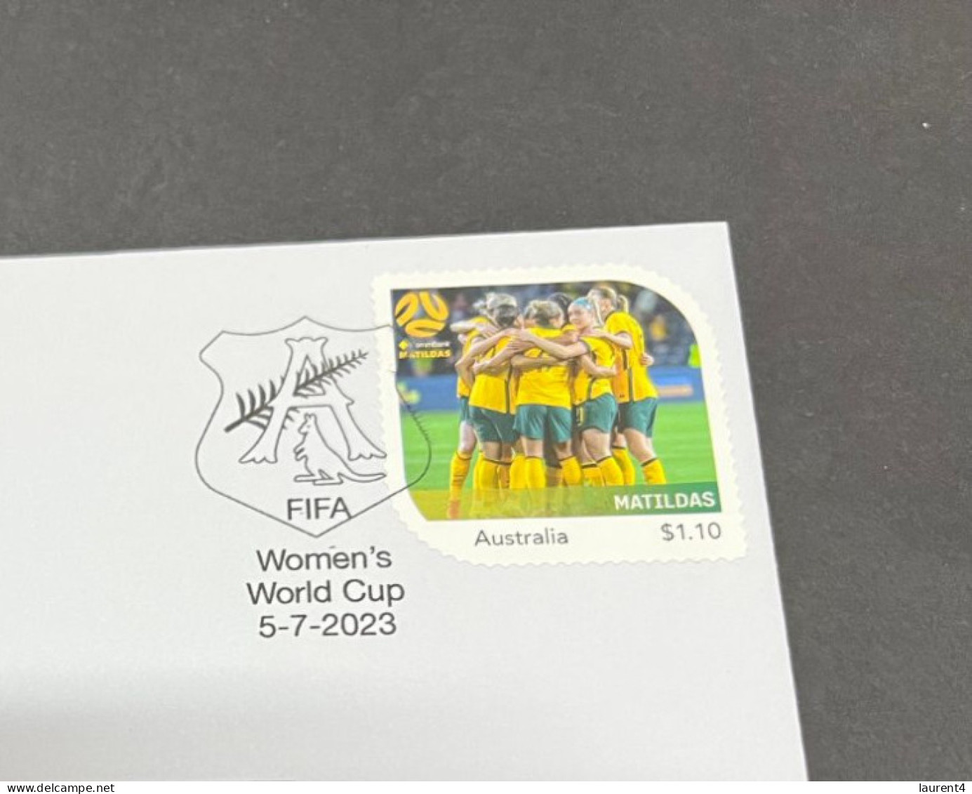 5-7-2023 (1 S  25A) Green $ 2.00 Women's Football  World Cup  - Coloured Coin 2023 On Cover (released 5-7-2023) TODAY - 2 Dollars