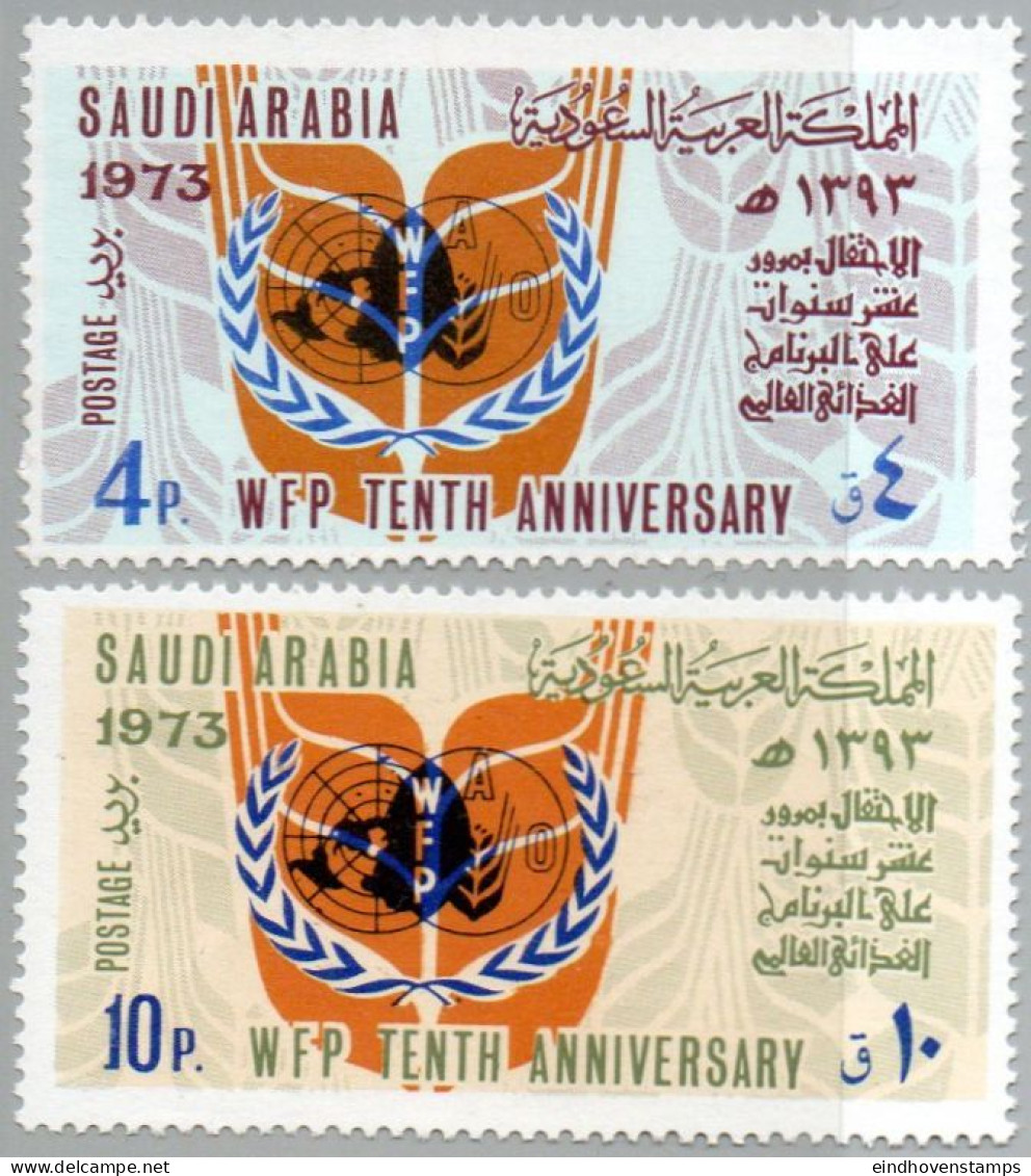 Saudi Arabia 1975 World Food Programm 2 Values MNH SA-75-11 Ear Of Corn - Against Starve