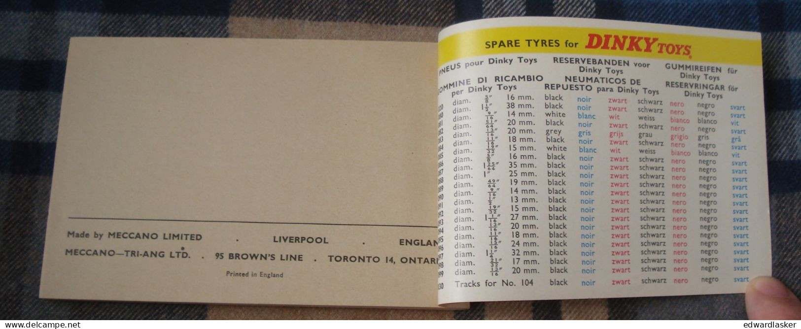 Catalogue Original DINKY TOYS (1968) N°4 - Voitures Miniatures - Canada - Catálogos