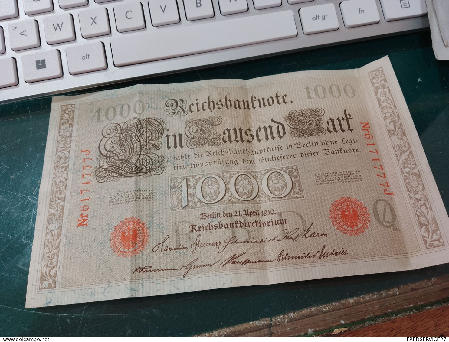 BILLET / REICHSBANTNOTE 1000 / 1910 - 1.000 Mark