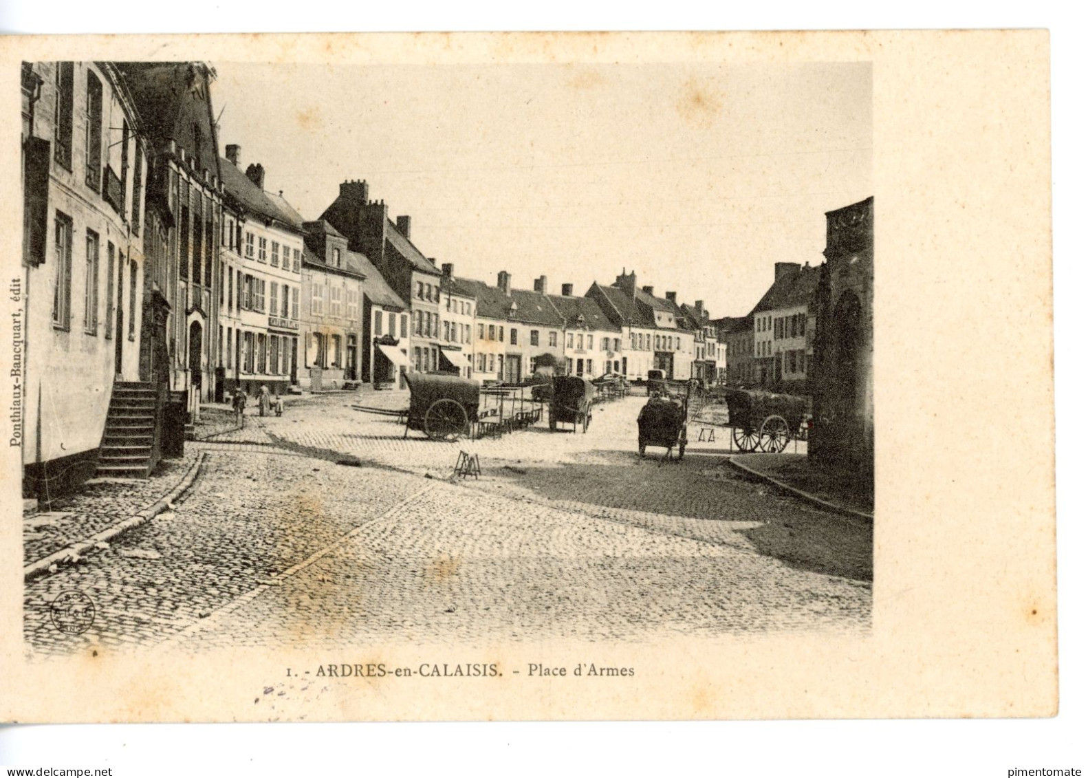 ARDRES EN CALAISIS PLACE D'ARMES 1904 - Ardres