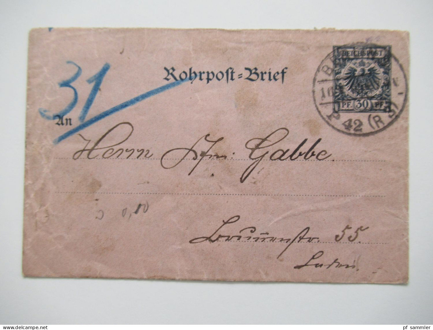 Berlin Postämter Ganzsachen Posten mit Rohrpost!! Ab 1875 - ca. 1910 insgesamt 110 Stück!! Interessanter Stöberposten!