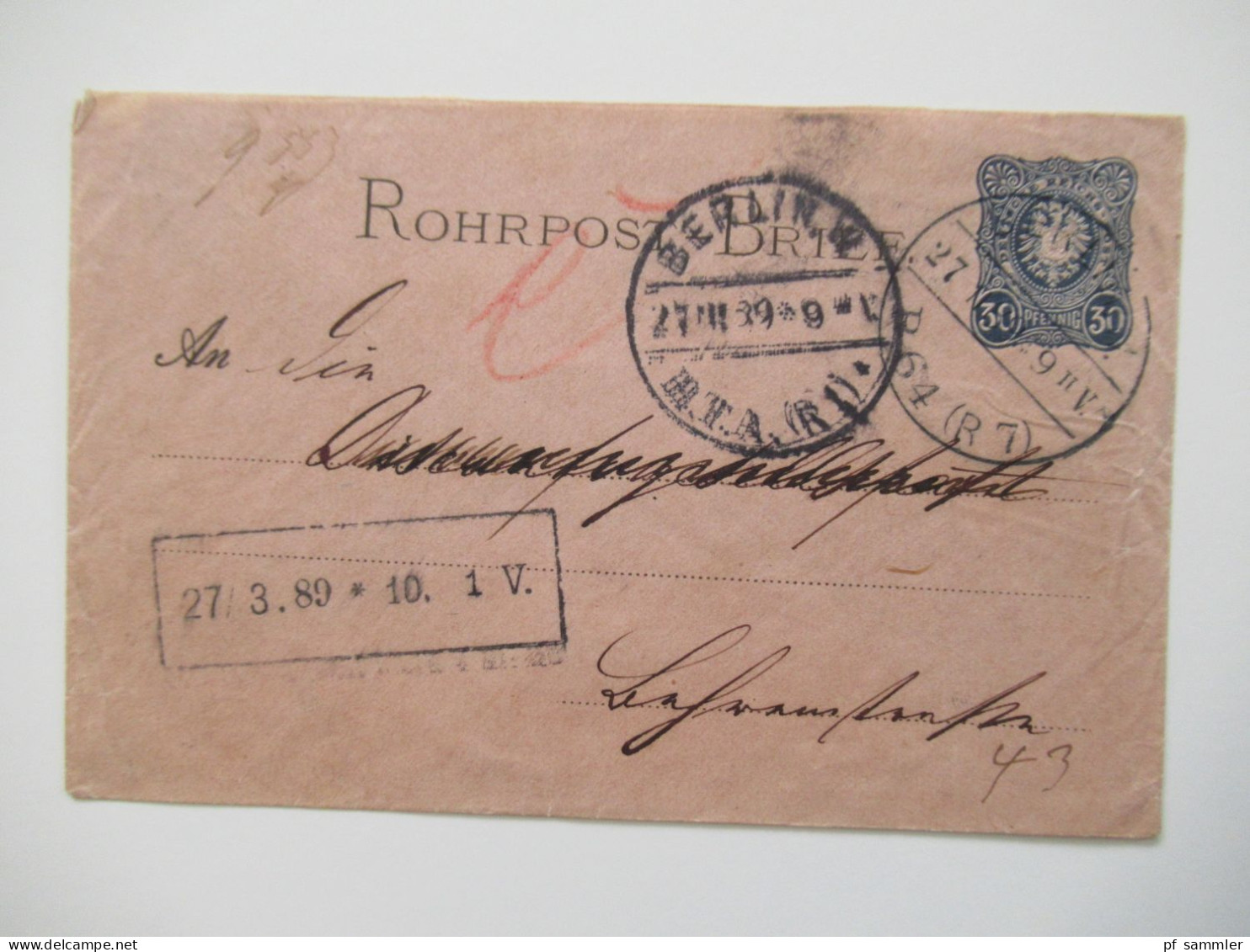 Berlin Postämter Ganzsachen Posten mit Rohrpost!! Ab 1875 - ca. 1910 insgesamt 110 Stück!! Interessanter Stöberposten!