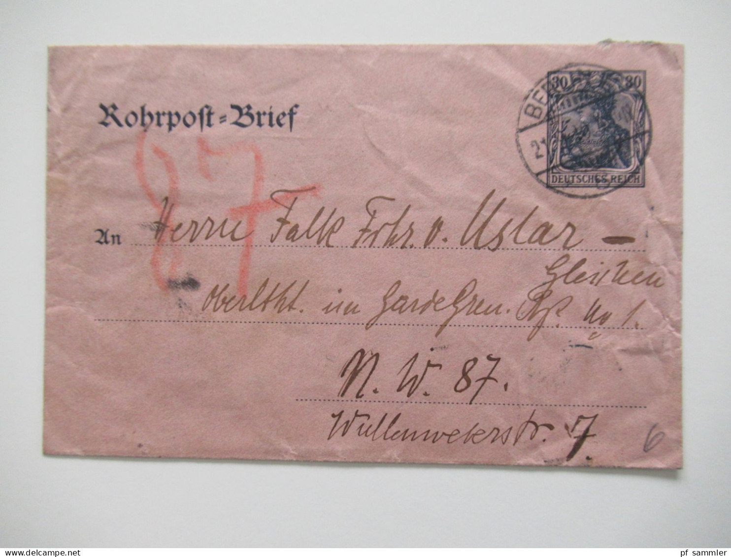 Berlin Postämter Ganzsachen Posten mit Rohrpost!! Ab 1875 - ca. 1910 insgesamt 110 Stück!! Interessanter Stöberposten!