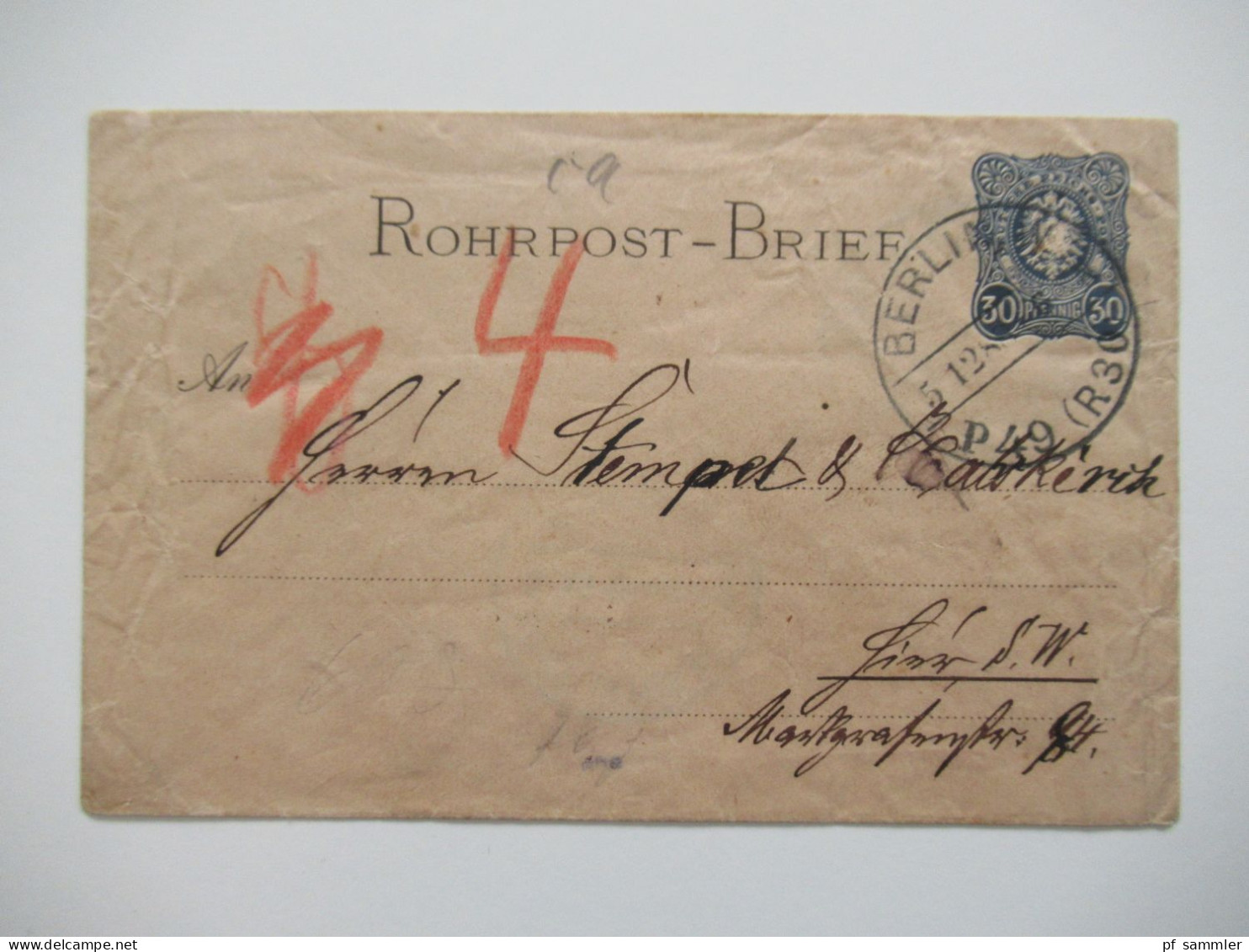 Berlin Postämter Ganzsachen Posten mit Rohrpost!! Ab 1875 - ca. 1910 insgesamt 110 Stück!! Interessanter Stöberposten!