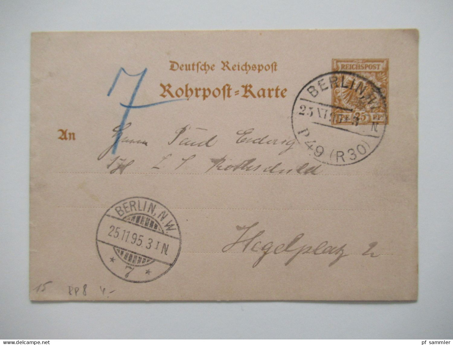 Berlin Postämter Ganzsachen Posten mit Rohrpost!! Ab 1875 - ca. 1910 insgesamt 110 Stück!! Interessanter Stöberposten!