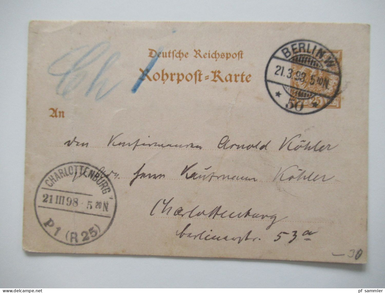 Berlin Postämter Ganzsachen Posten mit Rohrpost!! Ab 1875 - ca. 1910 insgesamt 110 Stück!! Interessanter Stöberposten!