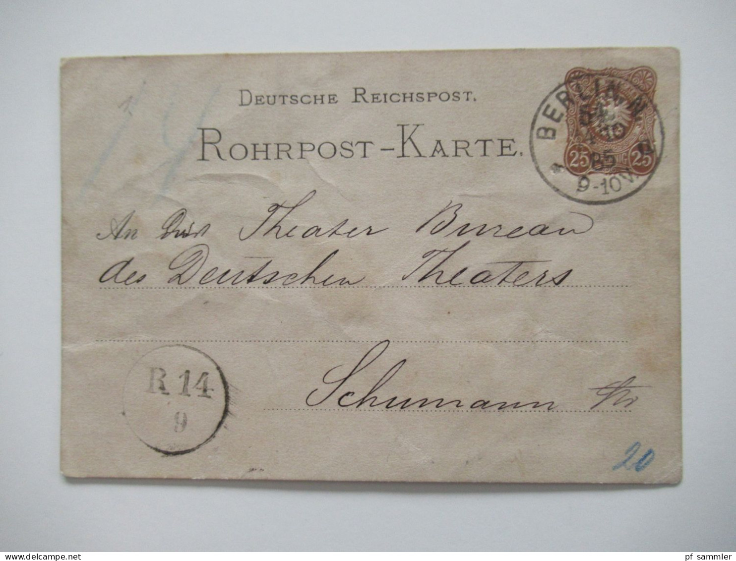 Berlin Postämter Ganzsachen Posten mit Rohrpost!! Ab 1875 - ca. 1910 insgesamt 110 Stück!! Interessanter Stöberposten!