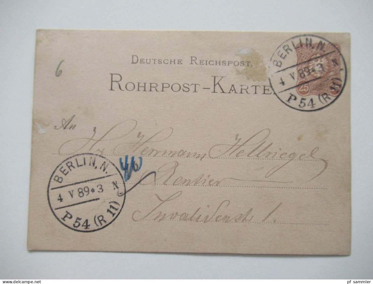 Berlin Postämter Ganzsachen Posten mit Rohrpost!! Ab 1875 - ca. 1910 insgesamt 110 Stück!! Interessanter Stöberposten!