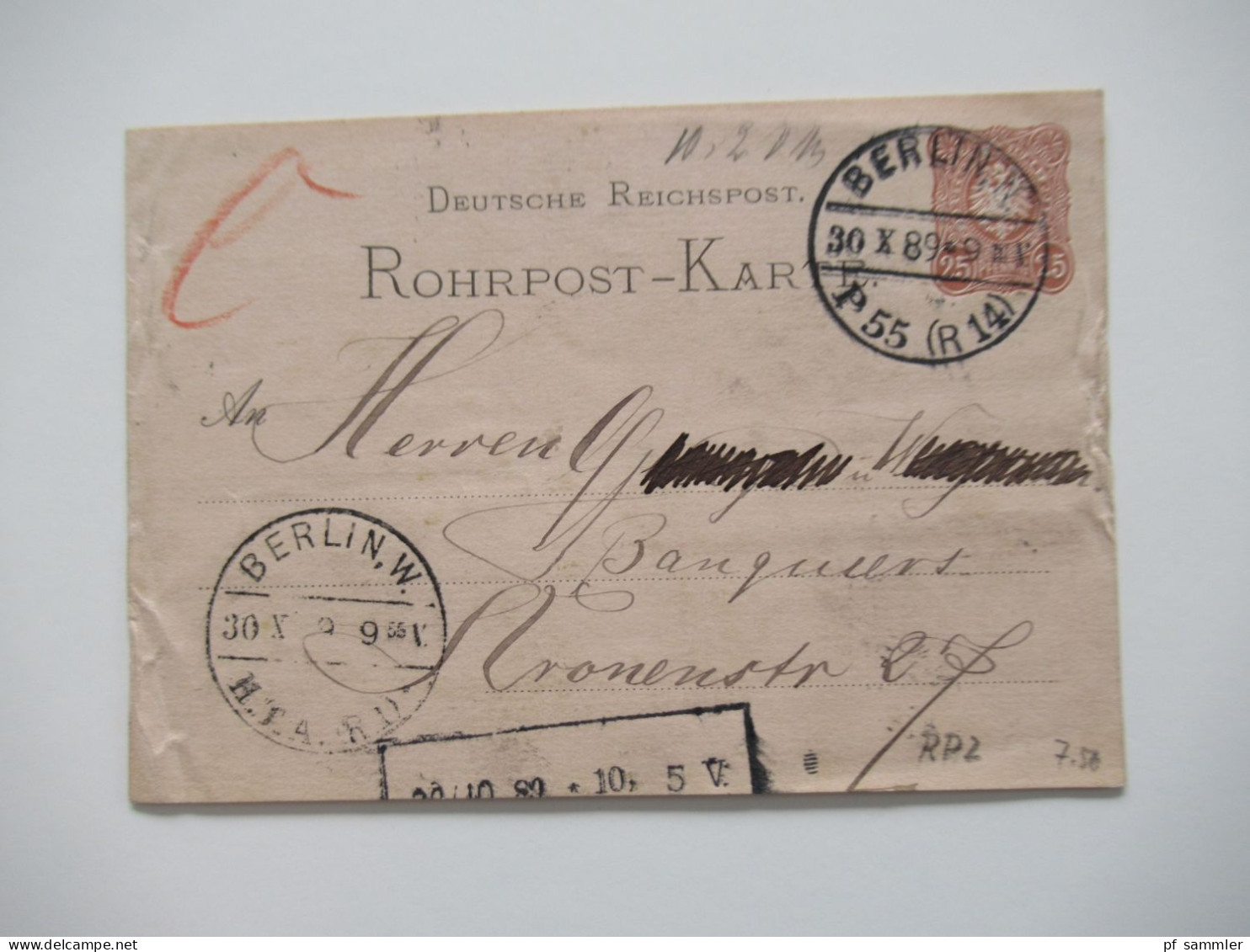 Berlin Postämter Ganzsachen Posten mit Rohrpost!! Ab 1875 - ca. 1910 insgesamt 110 Stück!! Interessanter Stöberposten!