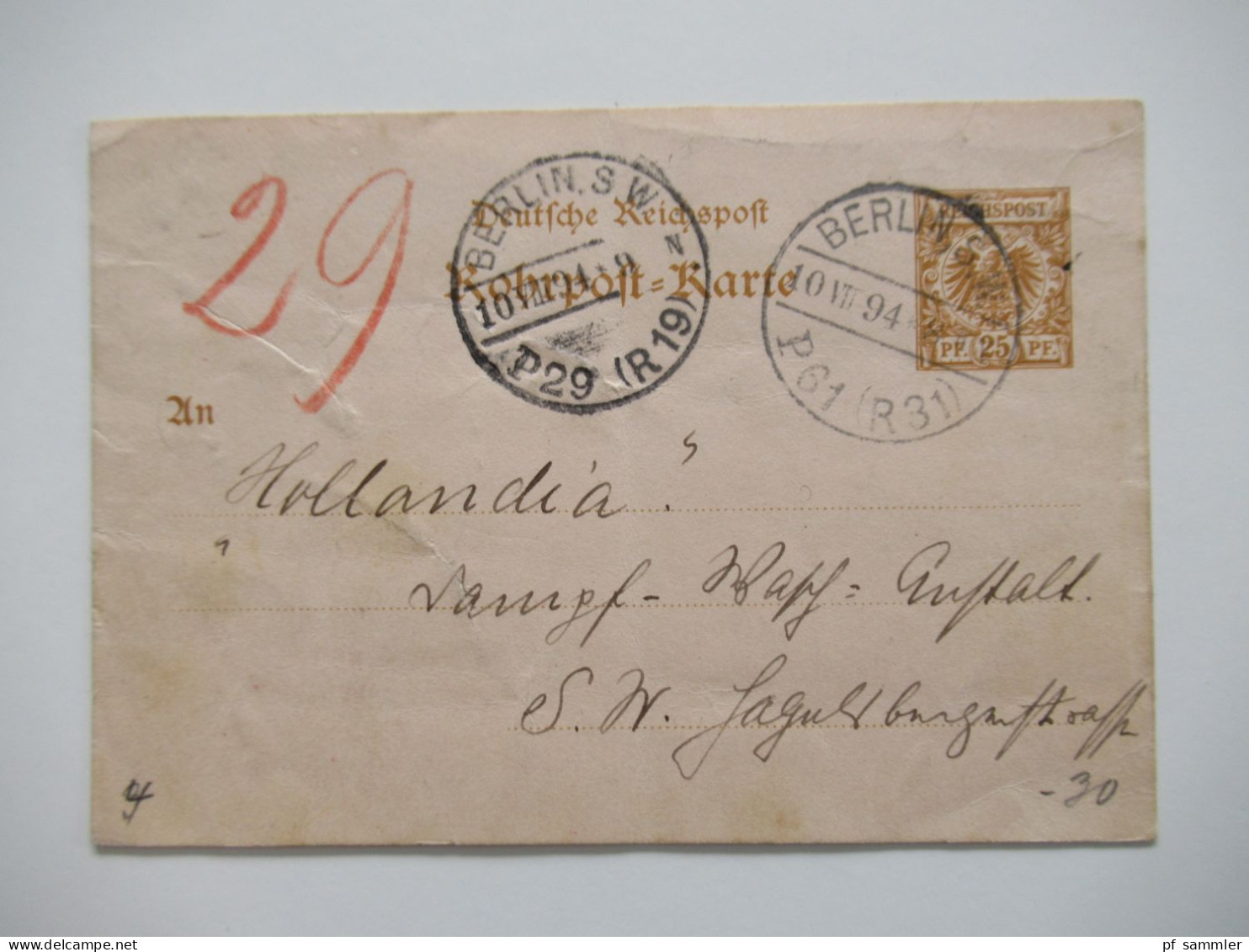 Berlin Postämter Ganzsachen Posten mit Rohrpost!! Ab 1875 - ca. 1910 insgesamt 110 Stück!! Interessanter Stöberposten!