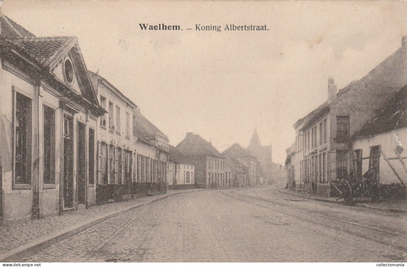 1 Oude Postkaart Waelhem Walem  Koning Albertstraat  1921 - Malines