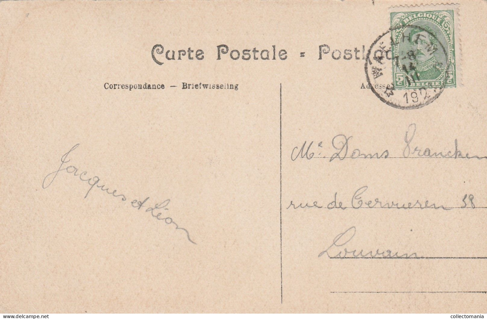 1 Oude Postkaart Waelhem Walem  Koning Albertstraat  1921 - Malines