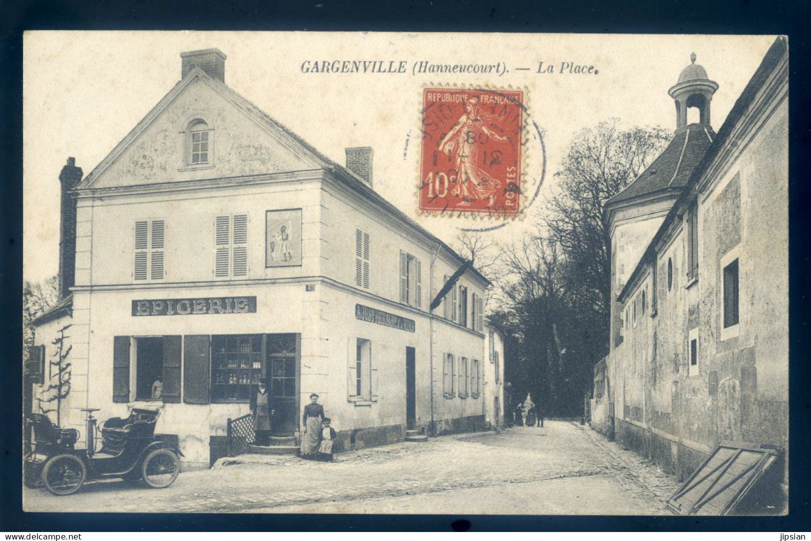 Cpa Du 78 Gargenville La Place -- épicerie Just Hersant & Vins    LANR106 - Gargenville