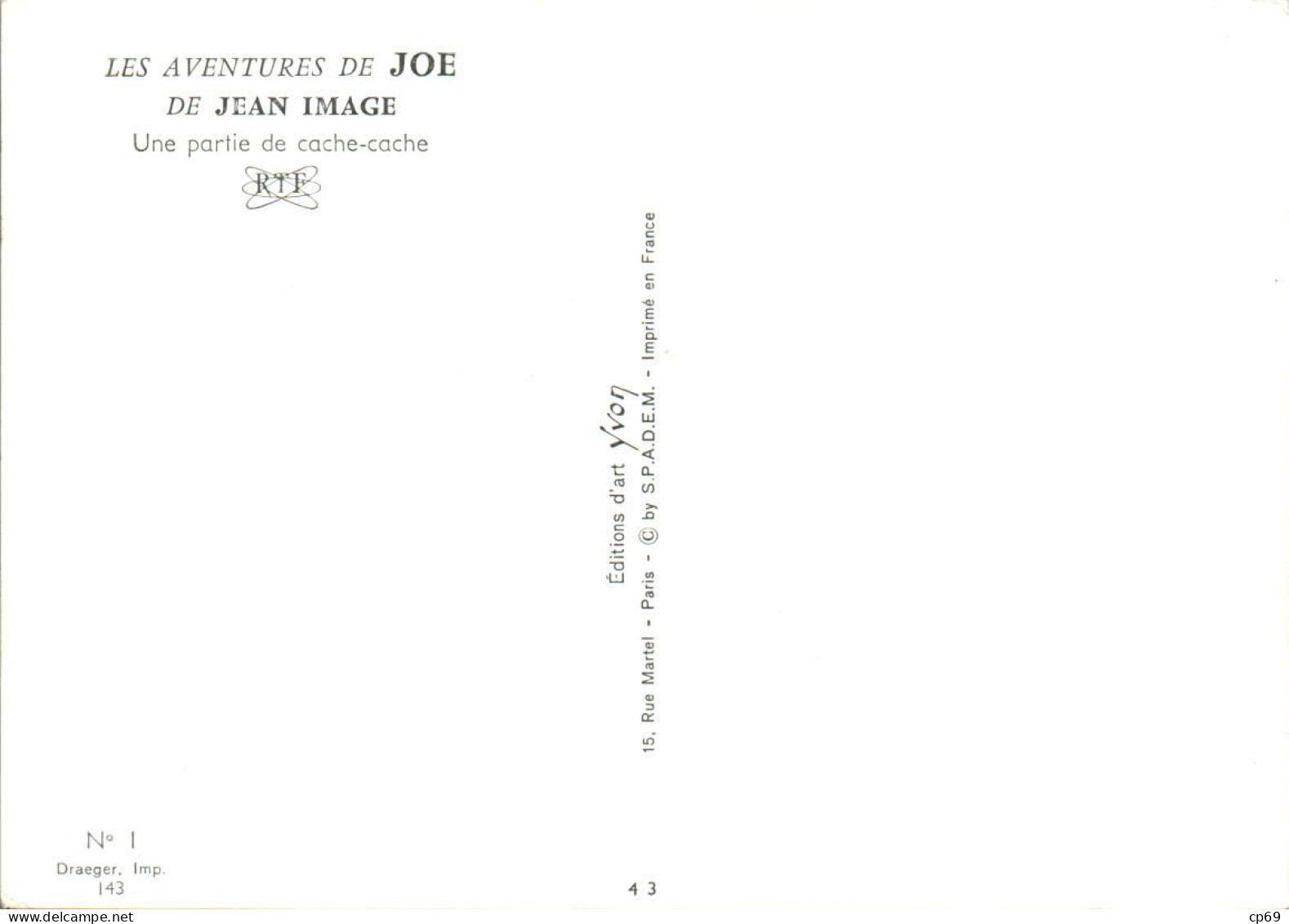 Les Aventures De Joe ORTF Jean Image Joe Chez Les Fourmis RTF Une Partie De Cache-Cache N°1 Fourmi Ant Formica TB.Etat - Séries TV