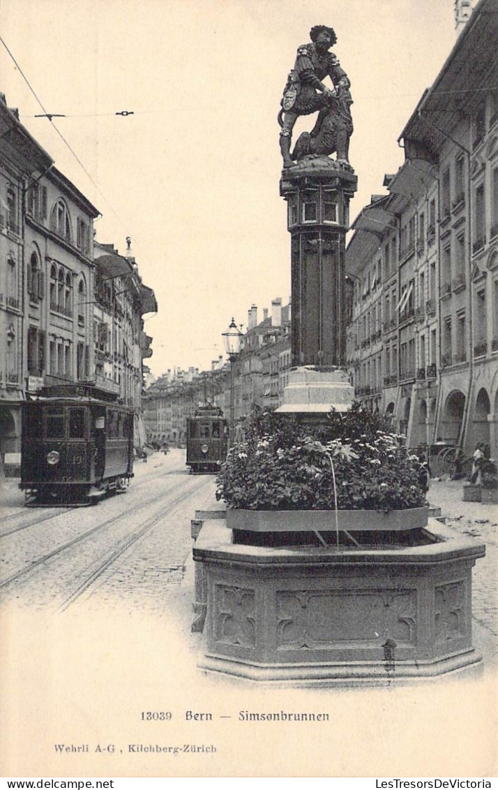 SUISSE - Bern - Simsonbrunnen - Carte Postale Ancienne - Berne