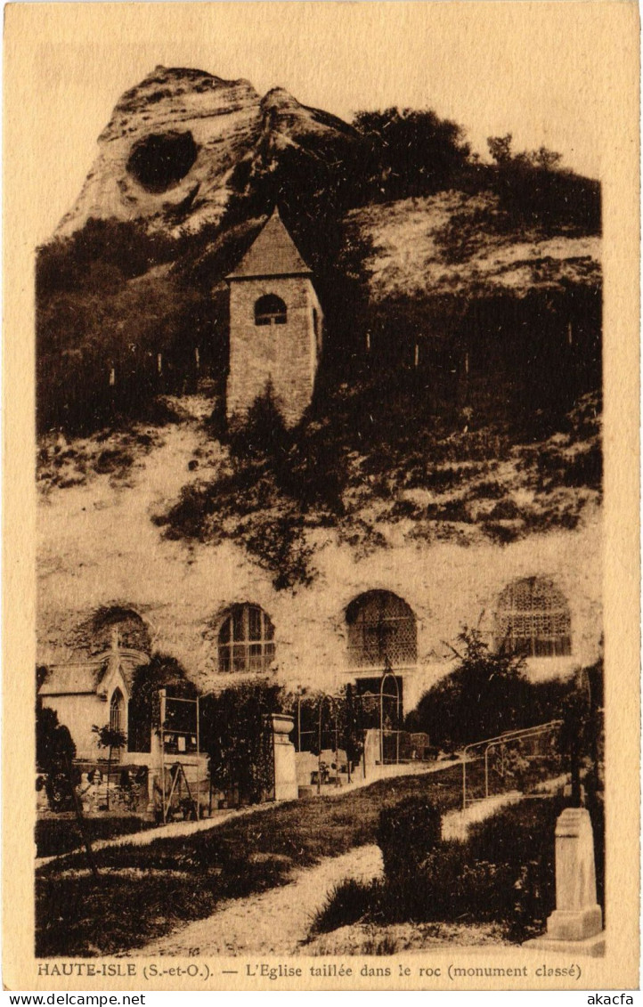 CPA Haute-Isle L'Eglise Taillee Dans Le Roc FRANCE (1309089) - Haute-Isle
