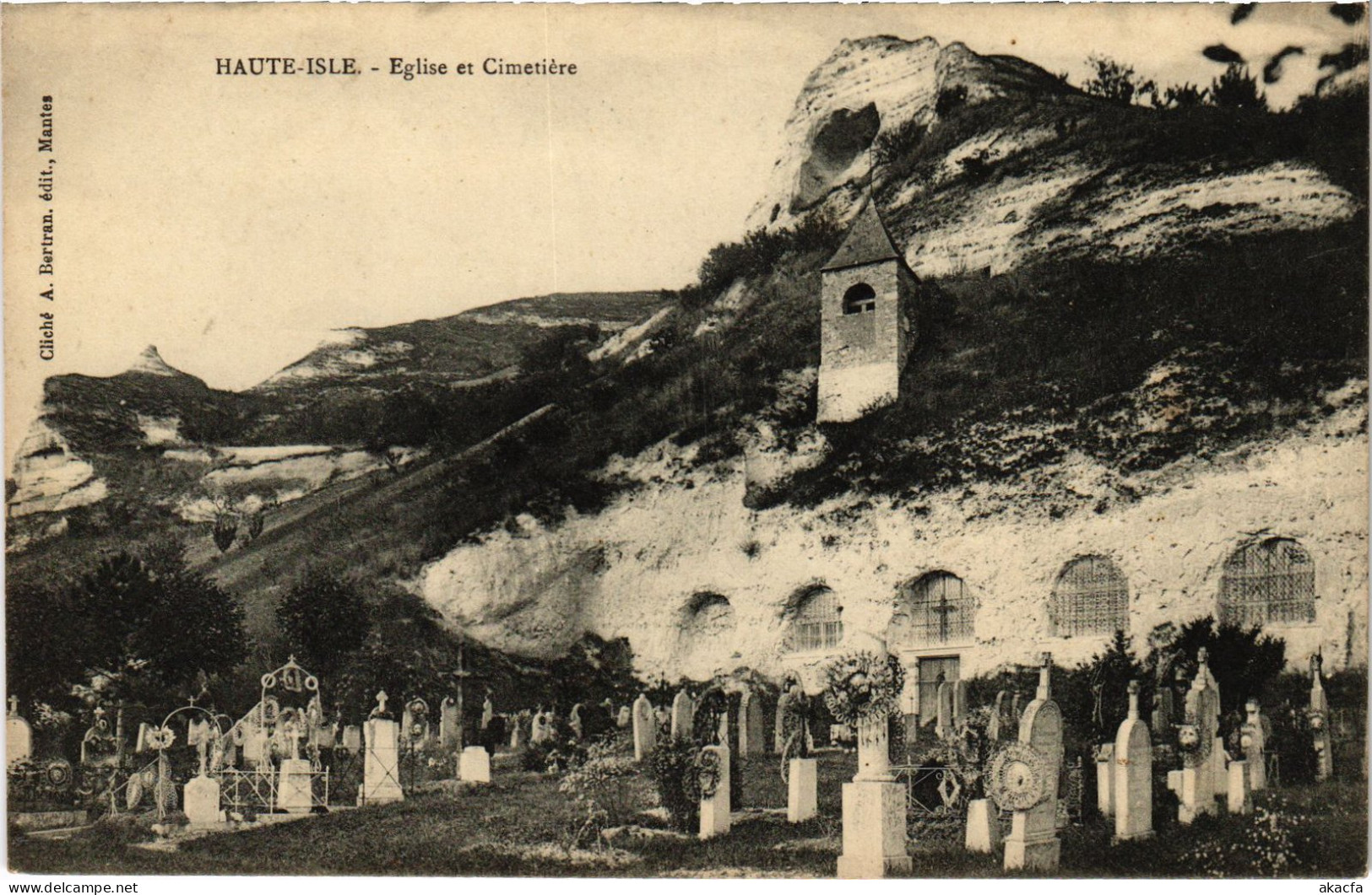 CPA Haute-Isle Eglise Et Cimetiere FRANCE (1309110) - Haute-Isle