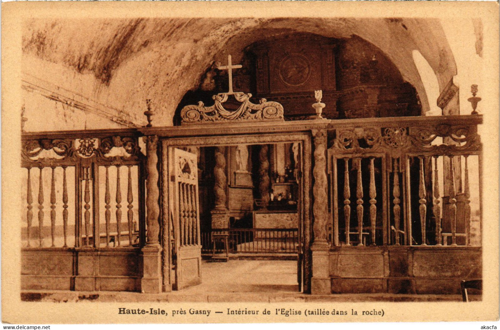 CPA Haute-Isle Interieur De L'Eglise FRANCE (1309100) - Haute-Isle