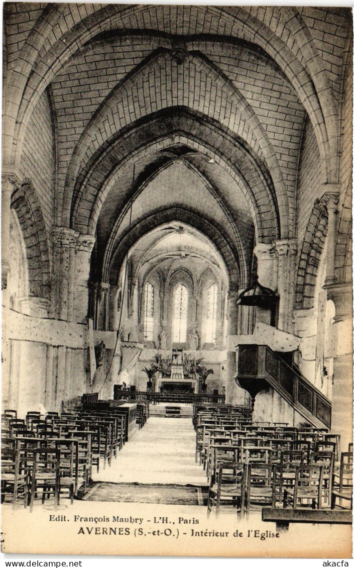 CPA Avernes Interieur De L'Eglise FRANCE (1309344) - Avernes