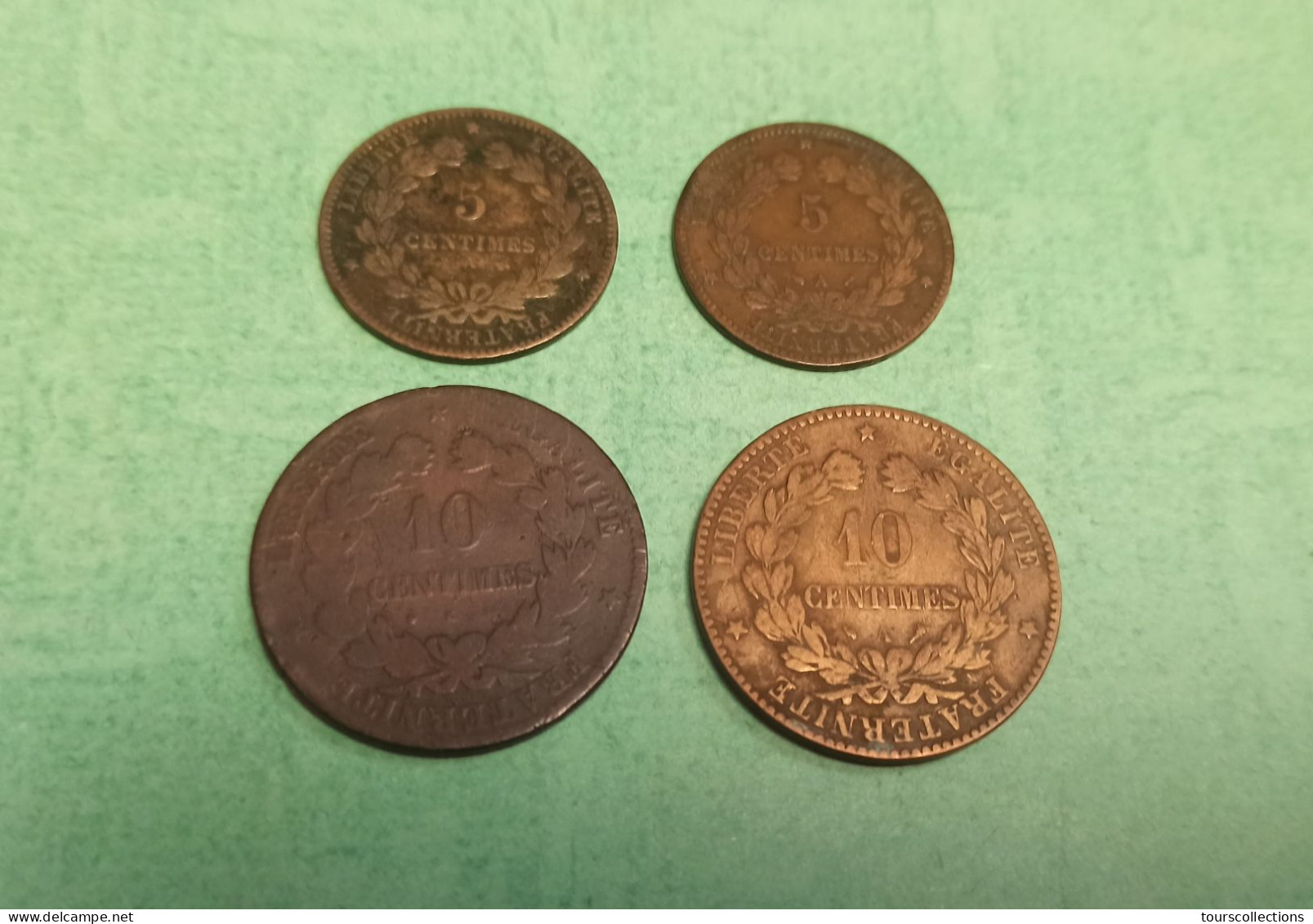 FRANCE CERES Lot Bronze 5 Centimes 1876 A , 1891 A , 10 Centimes 1873 K Et 1897 A Torche - Sonstige & Ohne Zuordnung