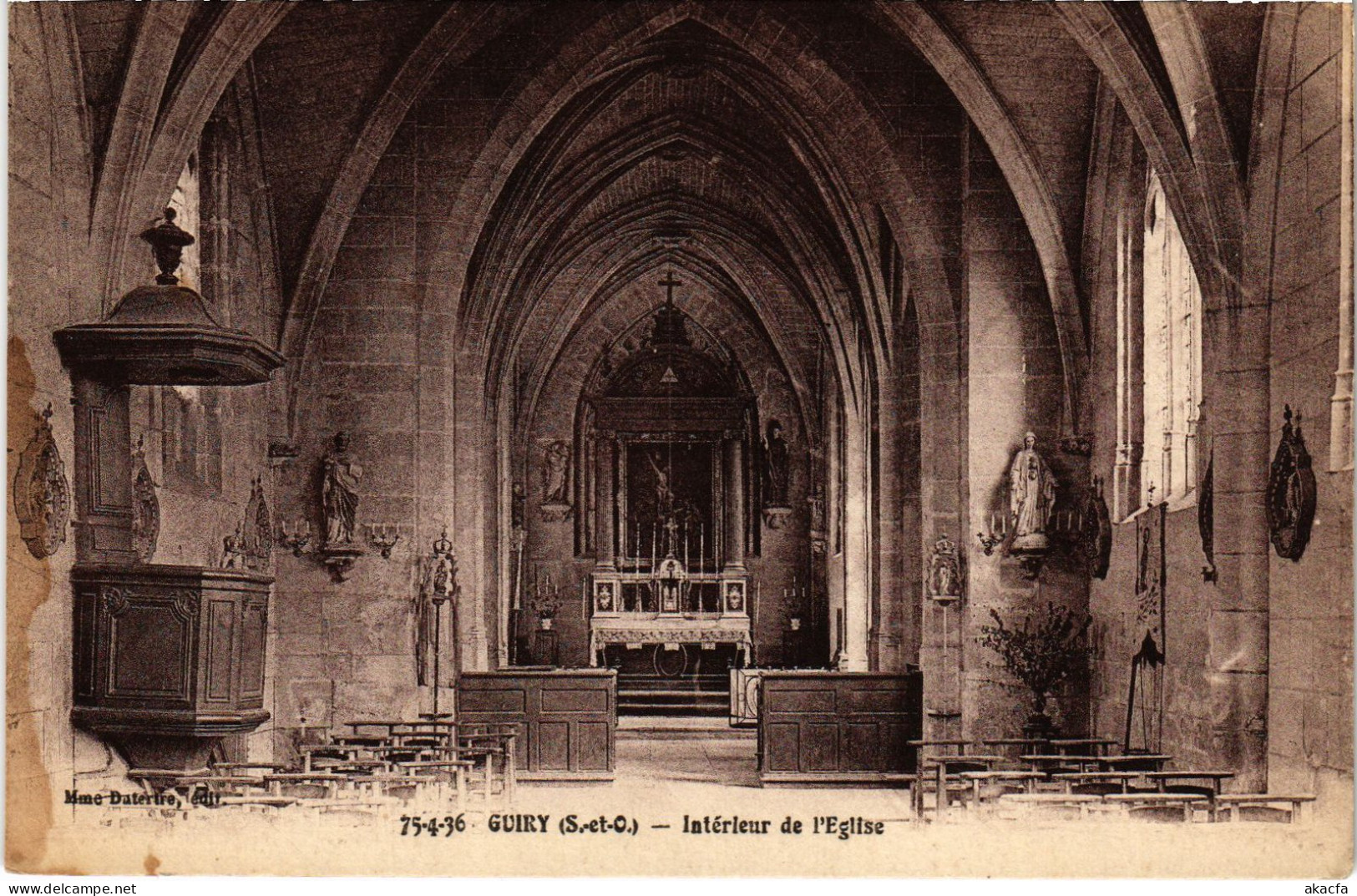 CPA Guiry Interieur De L'Eglise FRANCE (1309563) - Guiry En Vexin