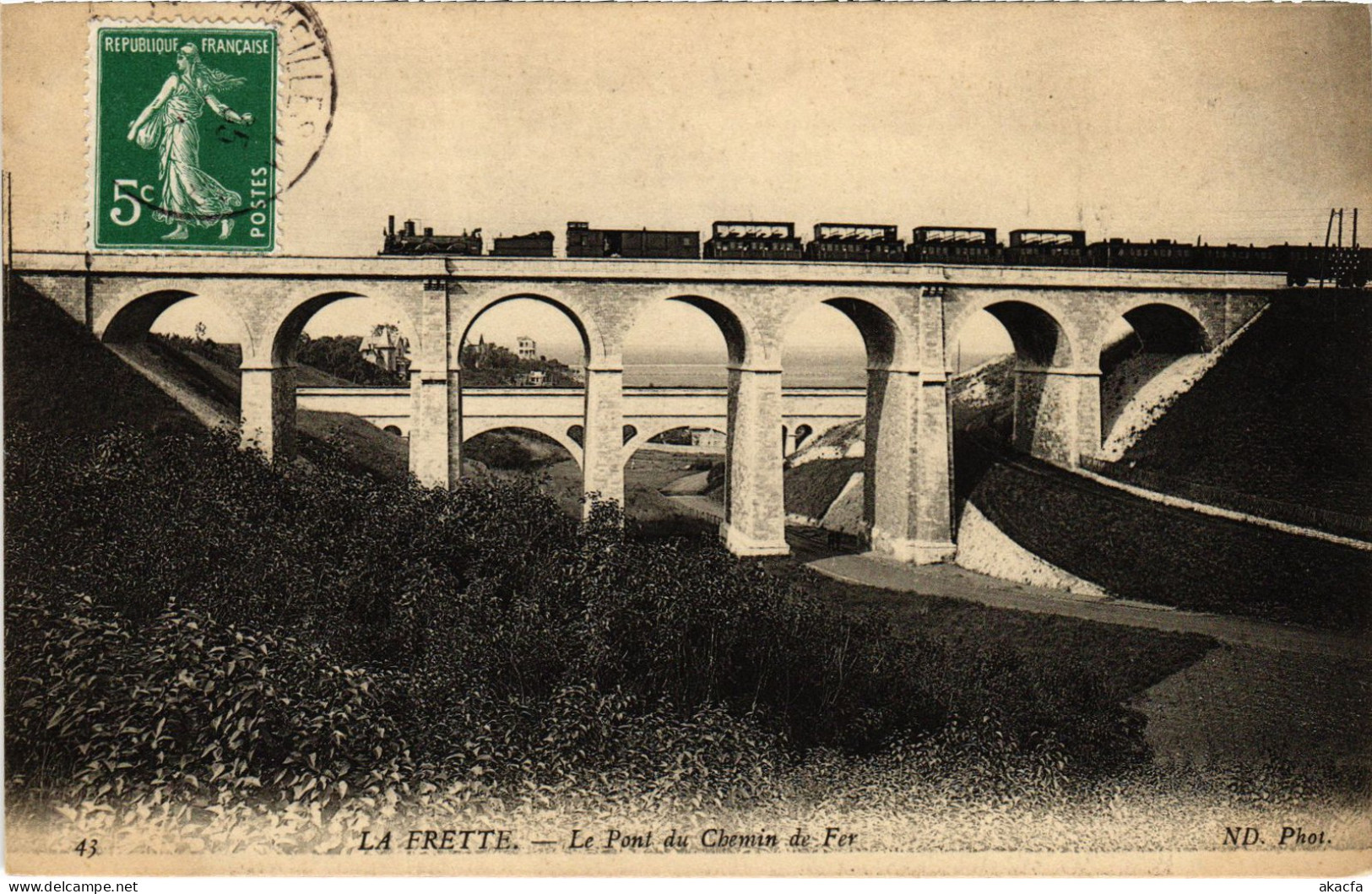 CPA La Frette Le Pont Du Chemin De Fer FRANCE (1309573) - La Frette-sur-Seine