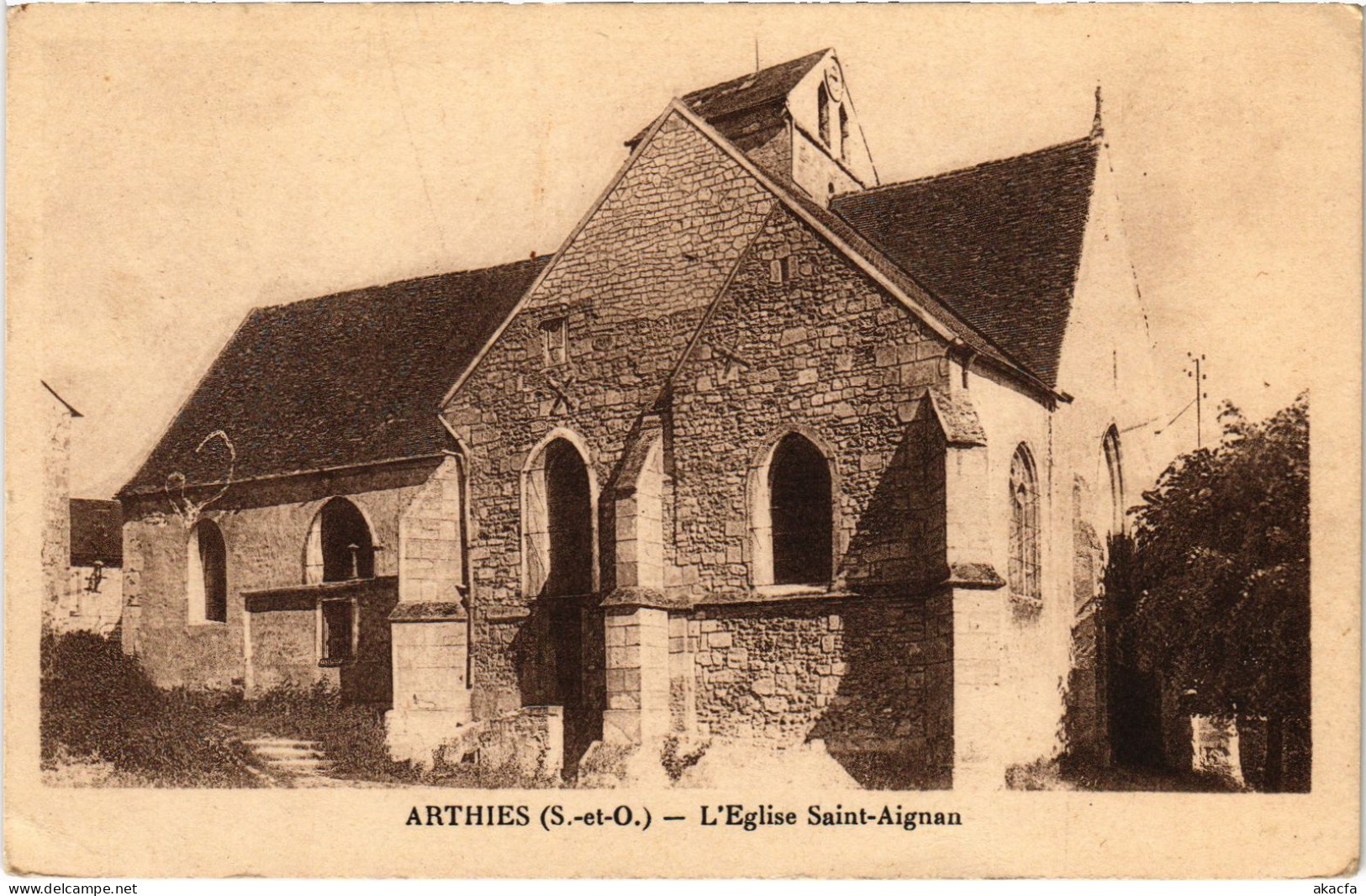 CPA Arthies L'Eglise Saint-Aignan FRANCE (1309801) - Arthies