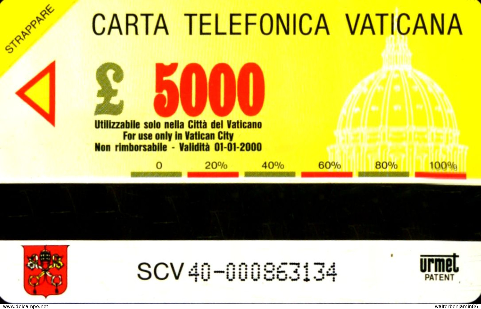 G VA 40 C&C 6040 SCHEDA TELEFONICA NUOVA MAGNETIZZATA VATICANO SASSOFERRATO - Vatican