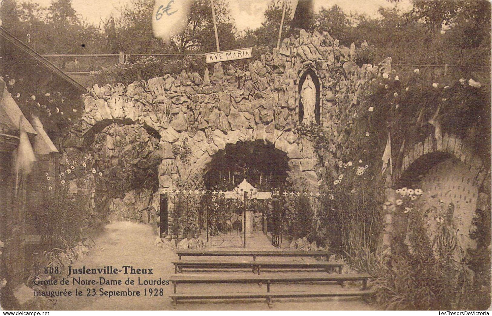 BELGIQUE - Juslenville-Theux - Grotte De Notre-Dame De Lourdes Inaugurée Le 23 Septembre 1928 - Carte Postale Ancienne - Theux