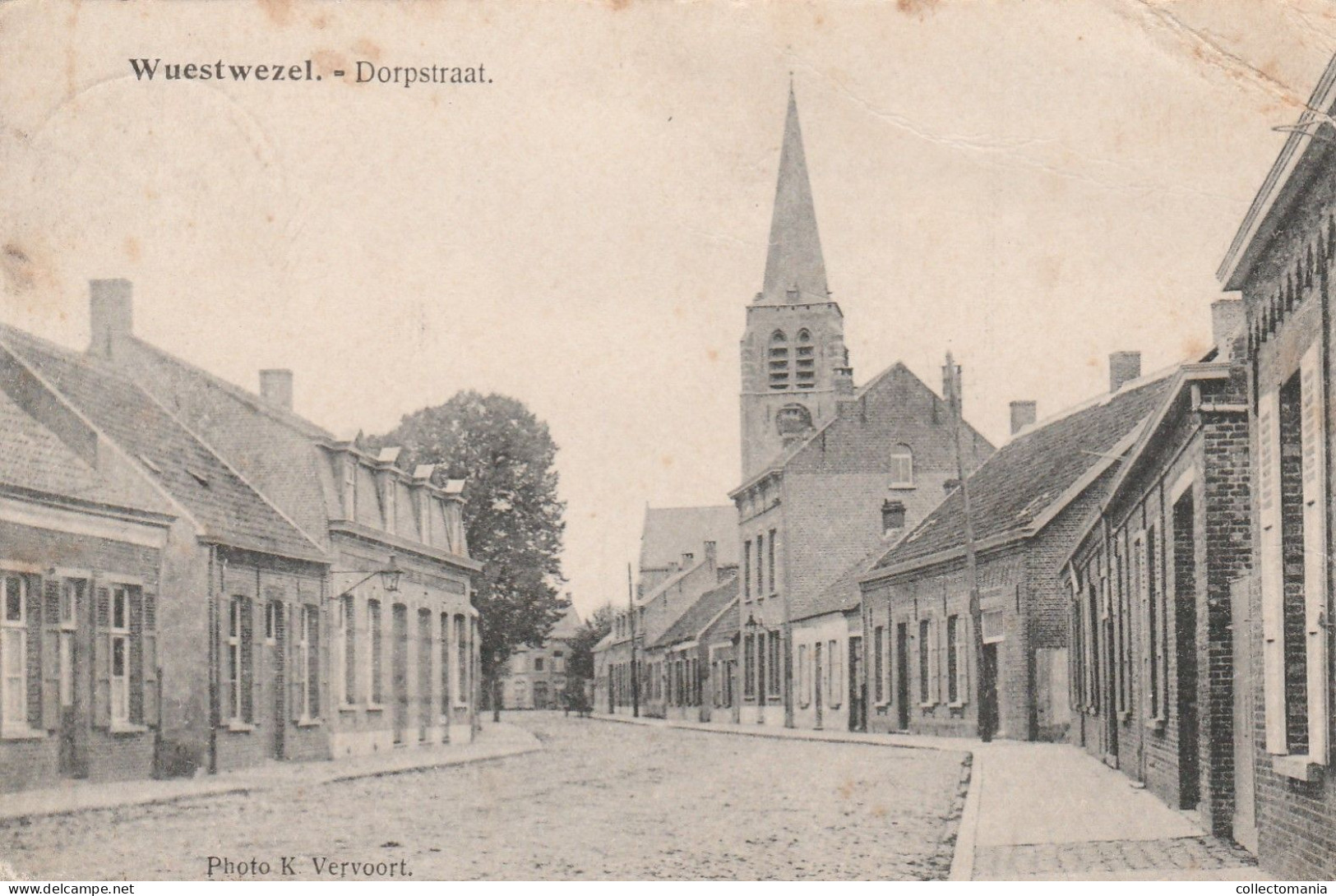 2 Oude Postkaarten Wuestwezel  Wustwezel Souvenir Café Hollandsch Hof Sigarenfabriek Hotel Het Posthuis 1907  Dorpstraat - Wuustwezel